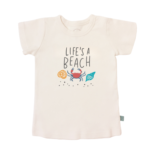 Life's a Beach Graphic Tee by Finn + Emma - Front View - Organic Cotton Toddler Tee