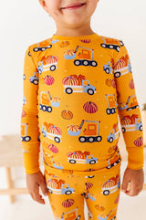Let the Gourd Times Roll Kids Pajamas by Kiki + Lulu - Back View
