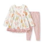 Floral Easter Eggs Tunic & Pants Set | Organic Cotton Baby - Baby & Toddler Clothing | The Honey and Bro Co