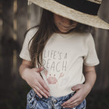 Life's a Beach Graphic Tee by Finn + Emma - Detail View - Organic Cotton Toddler Tee