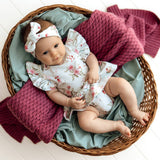 White Rabbit Organic Cotton Short Sleeve Dress by Snuggle Hunny - Detail View - Easter Baby Clothing