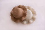 Straw Baby Sun/Beach Hat by The Honey and Bro Co. - Lifestyle View