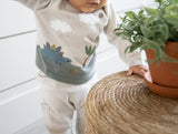 Dino Appliqué Baby Sweater - Back View
