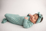 Arrow Print Knotted Newborn Gown by Three Little Tots - View 22 - Newborn Baby Clothing