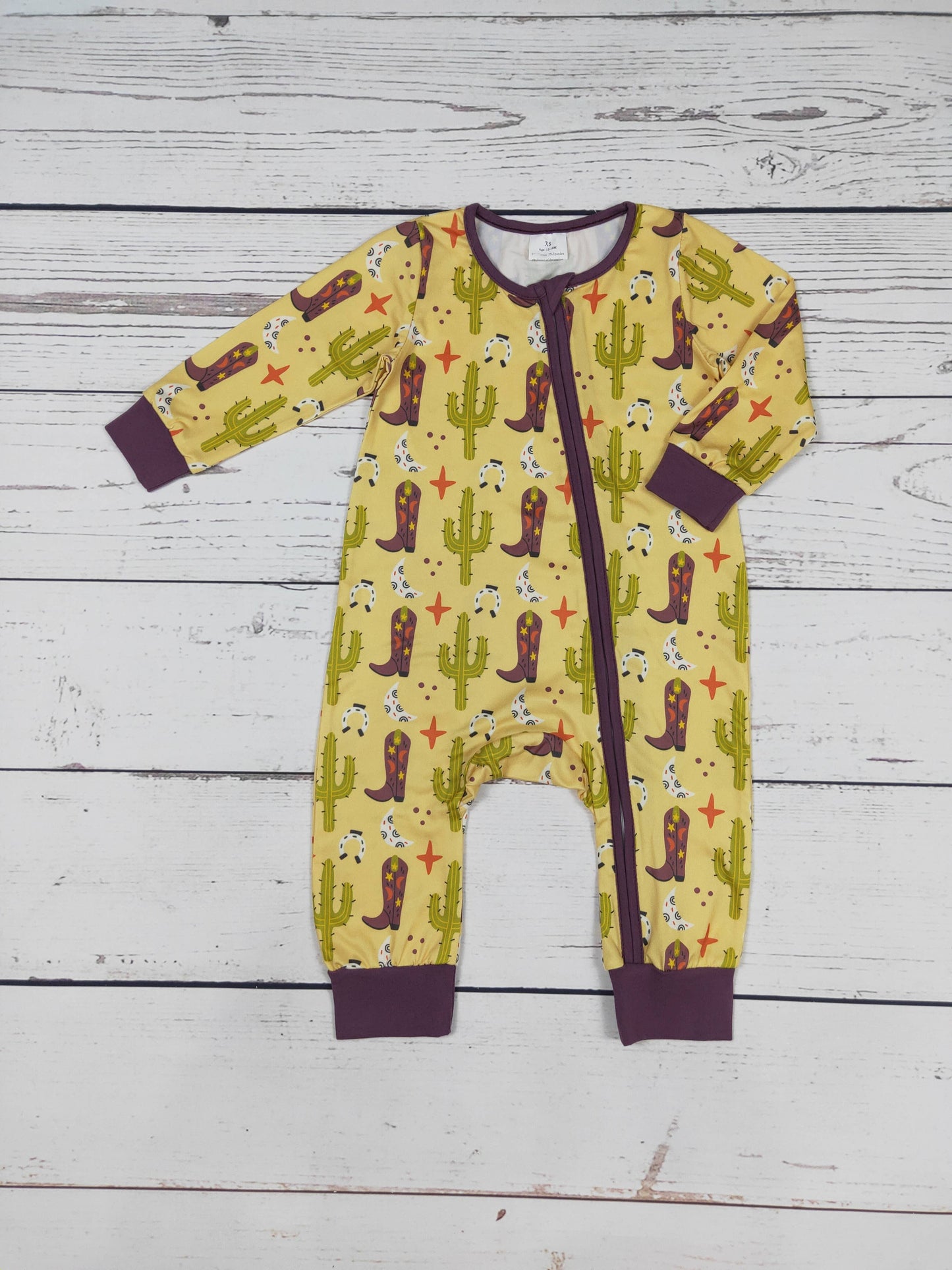 Western Zippy Sleeper W/ Cactus Print