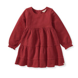 Dotted Rib Organic Cotton Dress by The Honey and Bro Co. - Front View