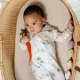 BUNNY EGG HUNT ORGANIC COTTON SLEEPER by Burt's Bees Baby - Lifestyle View - Easter Baby Clothing