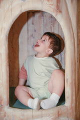 Color Block Organic Cotton Boy Tee & Shorts Set by The Honey and Bro Co. - Back View