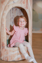 Cherry Blossom Organic Cotton Tunic & Leggings Set by The Honey and Bro Co. - Lifestyle View