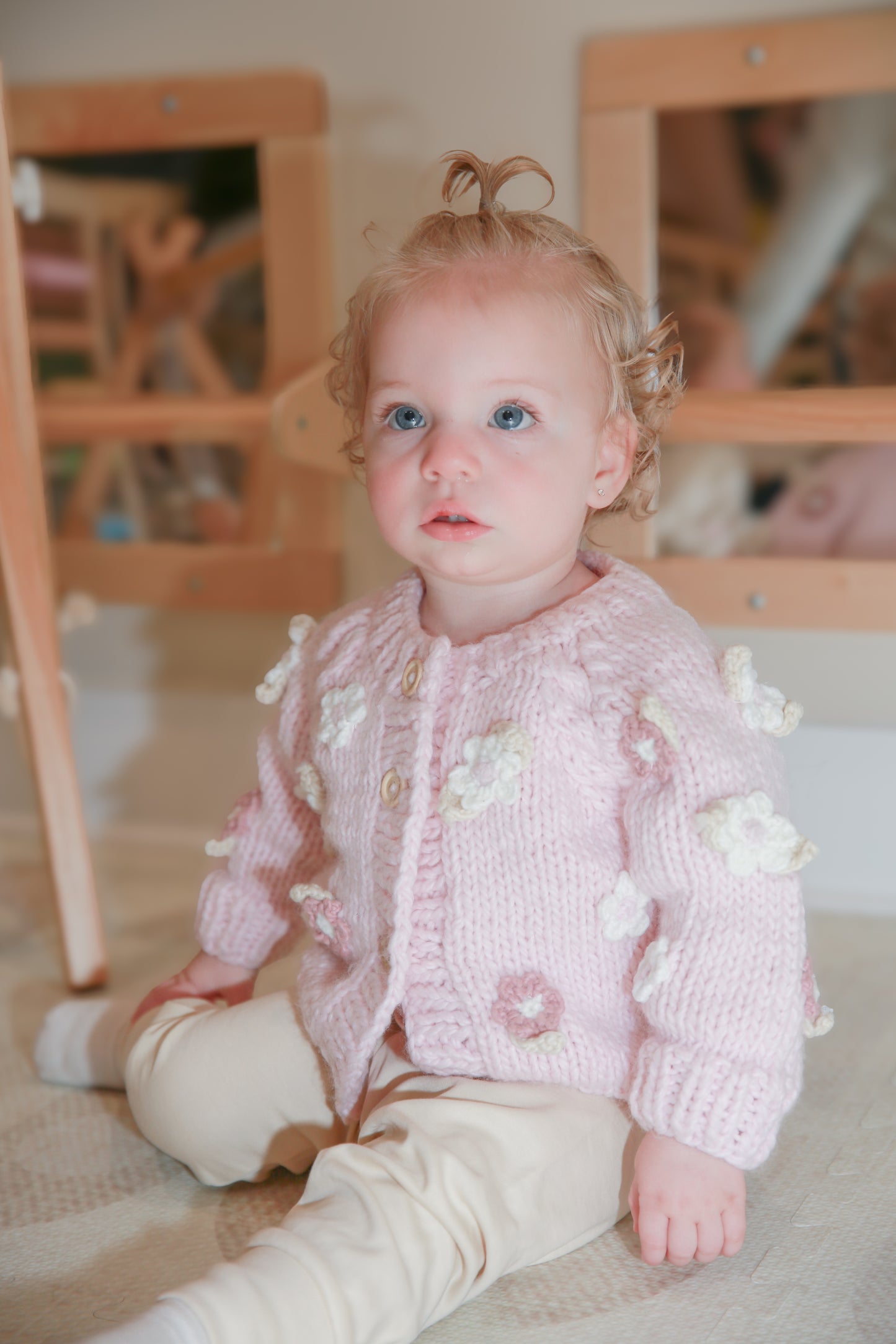 Flower Cardigan Sweater | Blush Pink - Baby & Toddler Clothing | The Honey and Bro Co