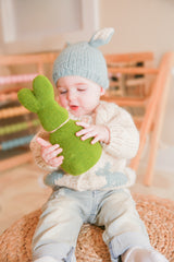 Bunny Ears Blue Beanie Hat | Baby & Kids by The Honey and Bro Co. - Back View