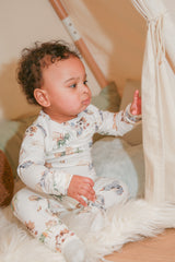 Dragon Organic Cotton Growsuit Zippy Romper | Baby Sleeper by The Honey and Bro Co. - Back View
