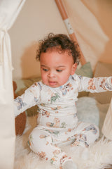 Dragon Organic Cotton Growsuit Zippy Romper | Baby Sleeper by The Honey and Bro Co. - Front View