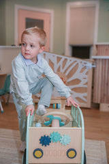 Hoppy Blue Organic Cotton Sweatshirt | Boys Easter by The Honey and Bro Co. - Back View