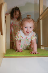 Easter Bunny Smocked Girls Dress - Embroidery Baby Spring by The Honey and Bro Co. - Lifestyle View