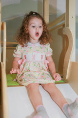 Easter Bunny Smocked Girls Dress - Embroidery Baby Spring by The Honey and Bro Co. - Detail View