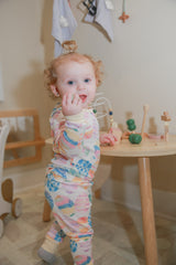 Easter Eggs Organic Cotton Two-piece Pajamas by The Honey and Bro Co. - Front View