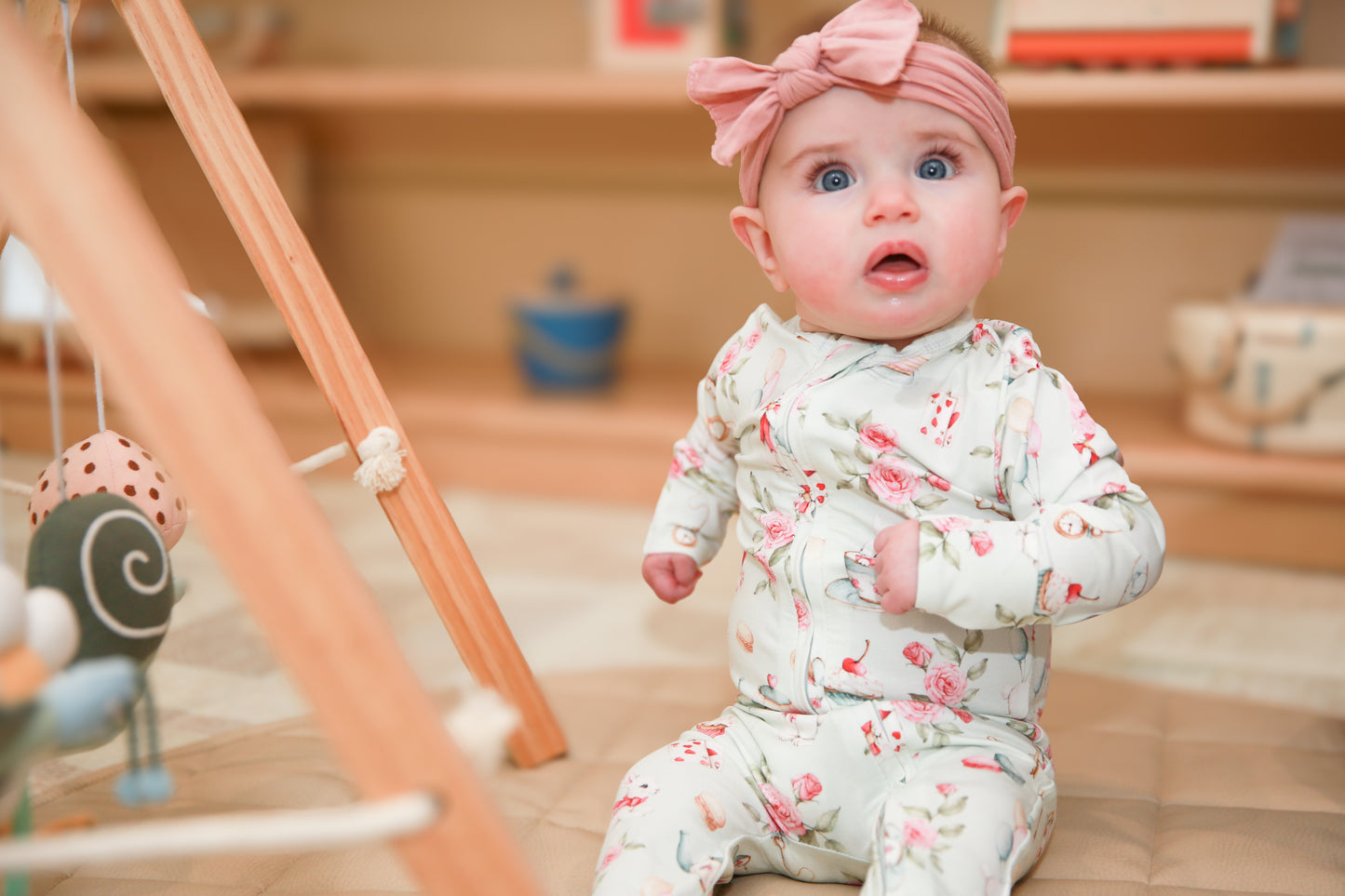 White Rabbit Organic Cotton Zip Footie Sleepsuit | Baby - Baby & Toddler Clothing | The Honey and Bro Co