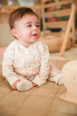 Bicycles Footless Sleep & Play | Organic Cotton by The Honey and Bro Co. - Front View