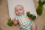 Gingham Carrot Patch Embroidered Baby Boy Johnny - Baby & Toddler Clothing | The Honey and Bro Co