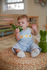 Blue Baby Chick Embroidery Boy Romper 3M-18M - Baby & Toddler Clothing | The Honey and Bro Co