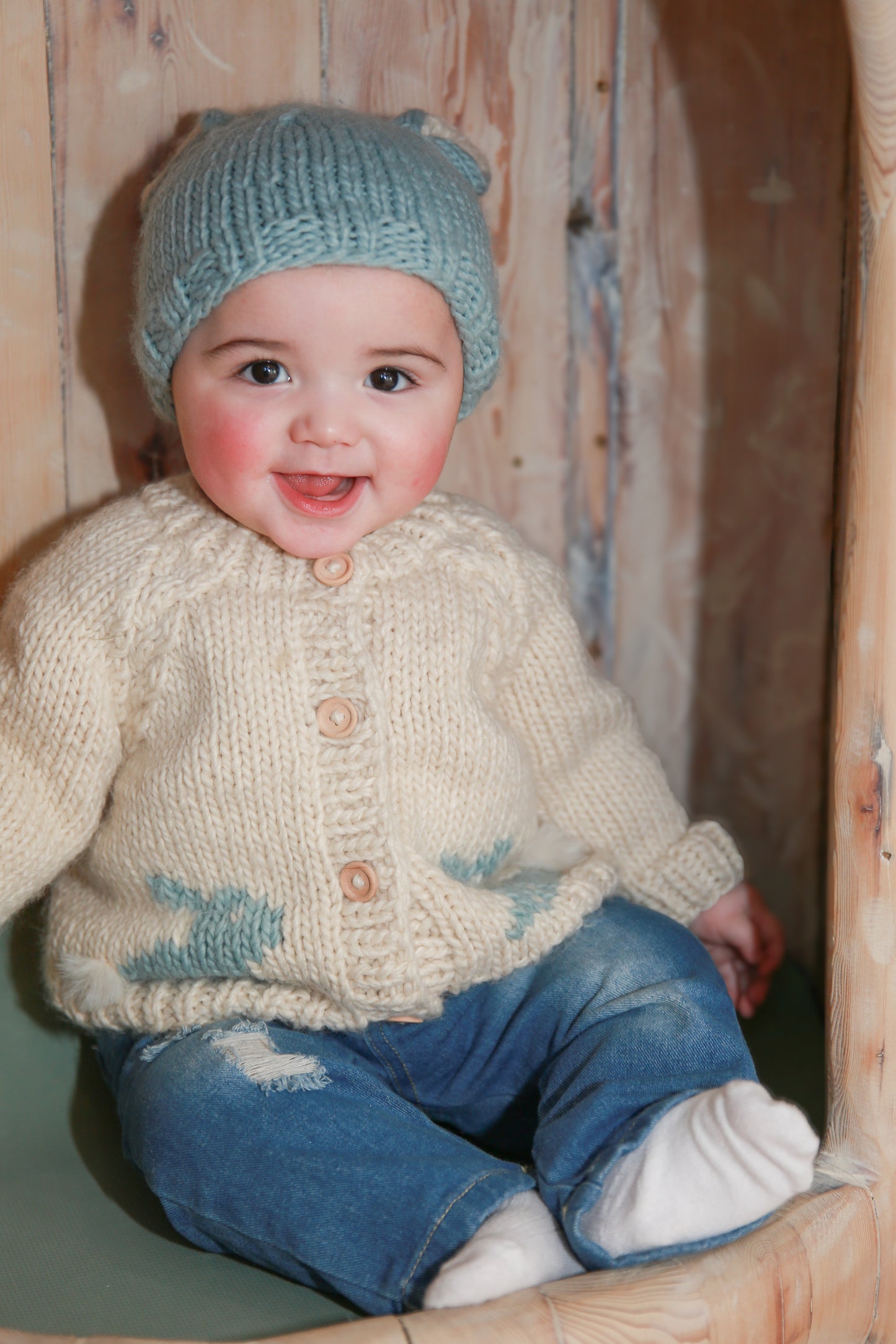 Bunny Cardigan Surf Blue | Baby & Toddler - Baby & Toddler Clothing | The Honey and Bro Co