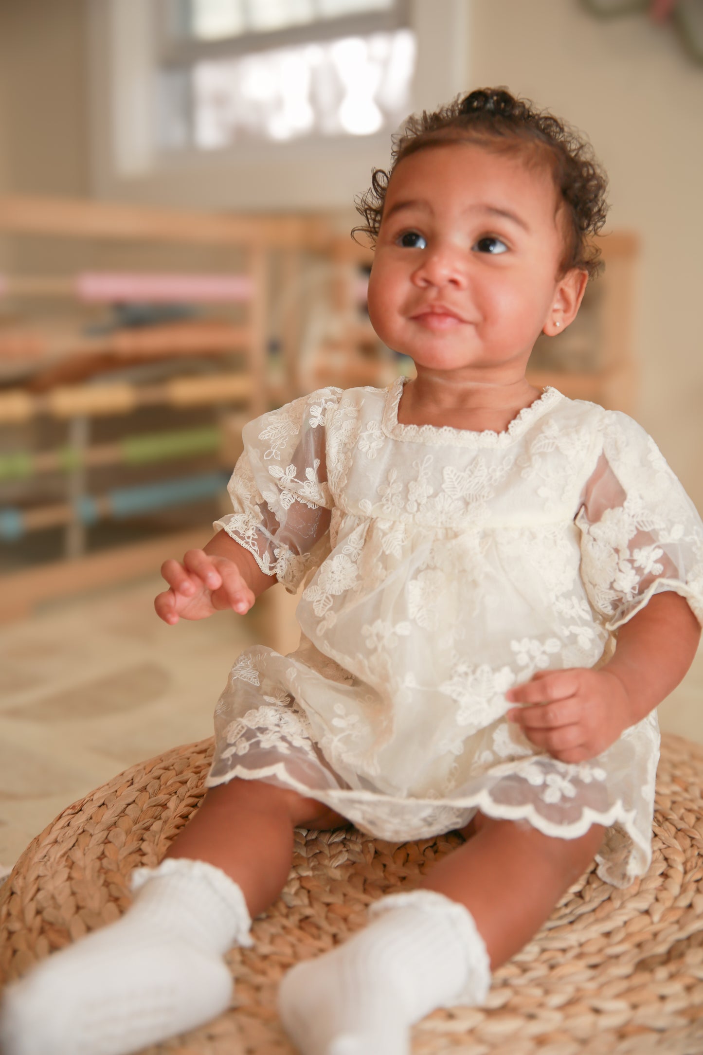 Tulle Embroidery Lace Ruffle Girl Romper - Baby & Toddler Clothing | The Honey and Bro Co