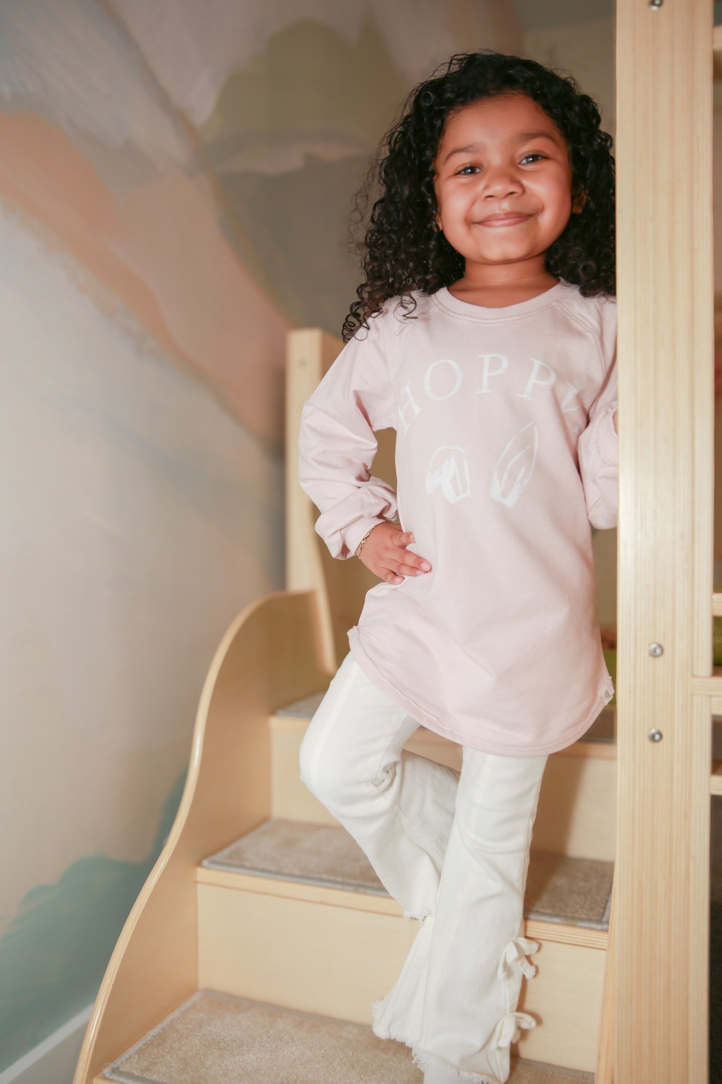Hoppy Pink Organic Cotton Sweatshirt - Baby & Toddler Clothing | The Honey and Bro Co
