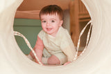 Color Block Organic Cotton Boy Tee & Shorts Set by The Honey and Bro Co. - Back View