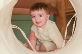 Color Block Organic Cotton Boy Tee & Shorts Set by The Honey and Bro Co. - Back View