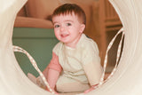 Color Block Organic Cotton Boy Tee & Shorts Set by The Honey and Bro Co. - Detail View