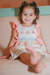 Easter Bunny Embroidery Girls Dress - Baby & Toddler Clothing | The Honey and Bro Co