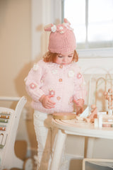 Flower Cardigan Sweater | Blush Pink - Baby & Toddler Clothing | The Honey and Bro Co