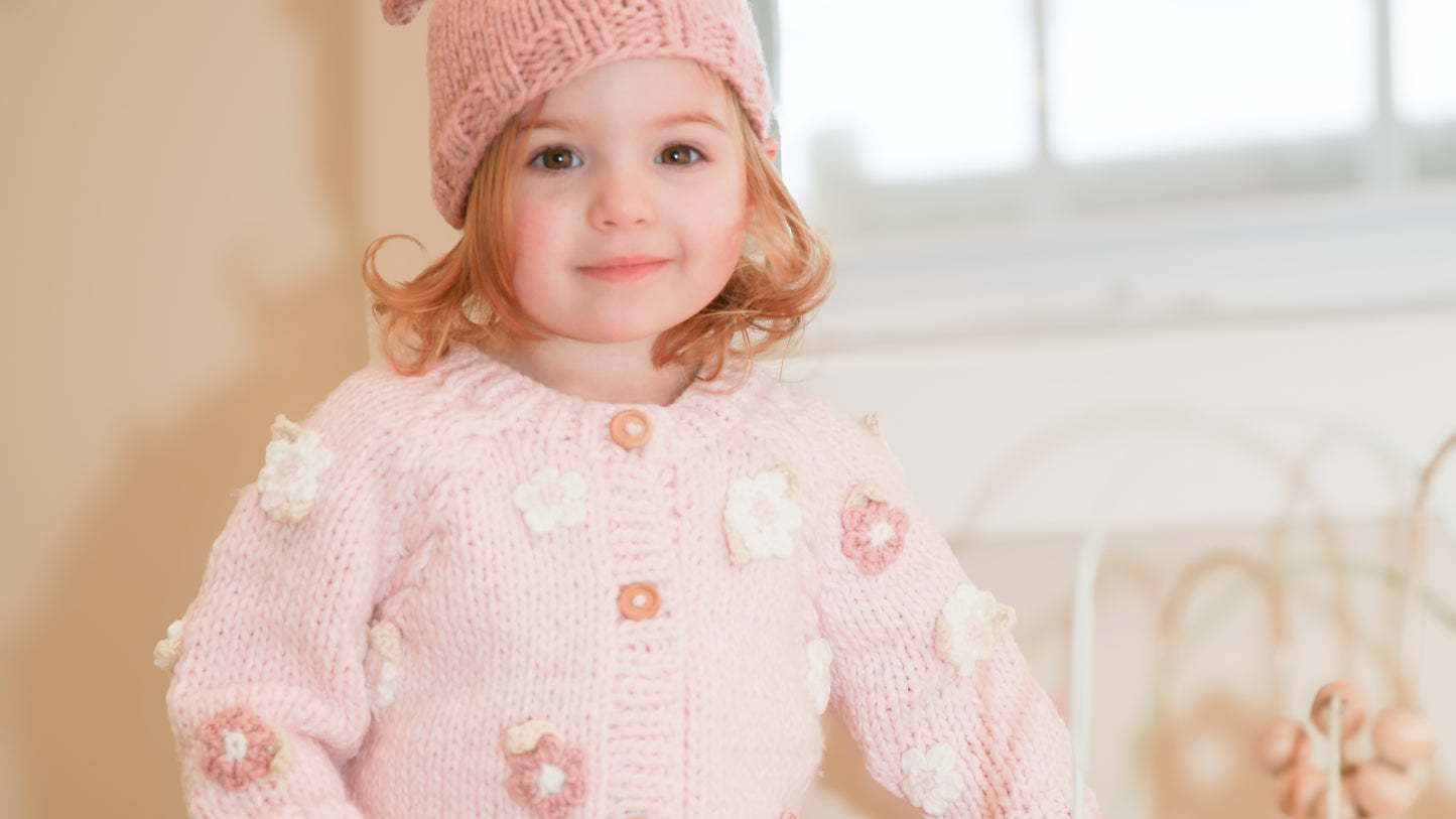 New Arrivals slide - pink knit sweater