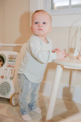 Hoppy Blue Organic Cotton Sweatshirt | Boys Easter - Baby & Toddler Clothing | The Honey and Bro Co