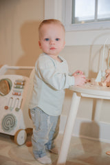 Hoppy Blue Organic Cotton Sweatshirt | Boys Easter - Baby & Toddler Clothing | The Honey and Bro Co