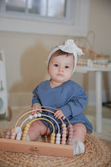 The Marley Organic Bubble Romper | Cornflower by The Honey and Bro Co. - Back View