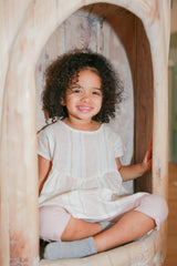 Pacific Stripe Organic Cotton Tunic & Leggings Set by The Honey and Bro Co. - Front View