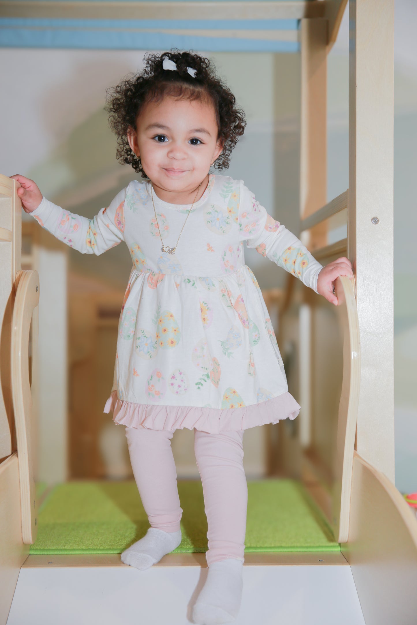 Floral Easter Eggs Tunic & Pants Set | Organic Cotton Baby - Baby & Toddler Clothing | The Honey and Bro Co