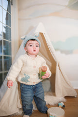 Bunny Cardigan Surf Blue | Baby & Toddler - Baby & Toddler Clothing | The Honey and Bro Co