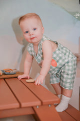 Gingham Carrot Patch Embroidered Baby Boy Johnny - Baby & Toddler Clothing | The Honey and Bro Co
