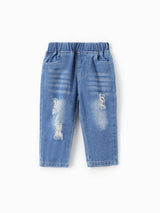 Baby Ripped Denim Jeans by PatPat - View 12