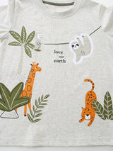 Boys animal cartoon cotton two-piece summer set - view 4 for toddlers 2Y-5Y