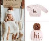 Hi. Pecan Crew Neck Sweater by The Honey and Bro Co. - Back View