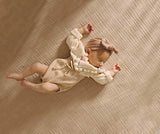 Cream Heart Romper - Flat Lay