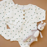 Tiny Trees Ribbed Bamboo Kids' 2-Piece Pajama Set by Little Joy Co. - Back View