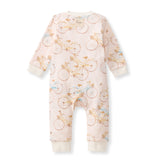 Bicycles Footless Sleep & Play | Organic Cotton by The Honey and Bro Co. - Back View