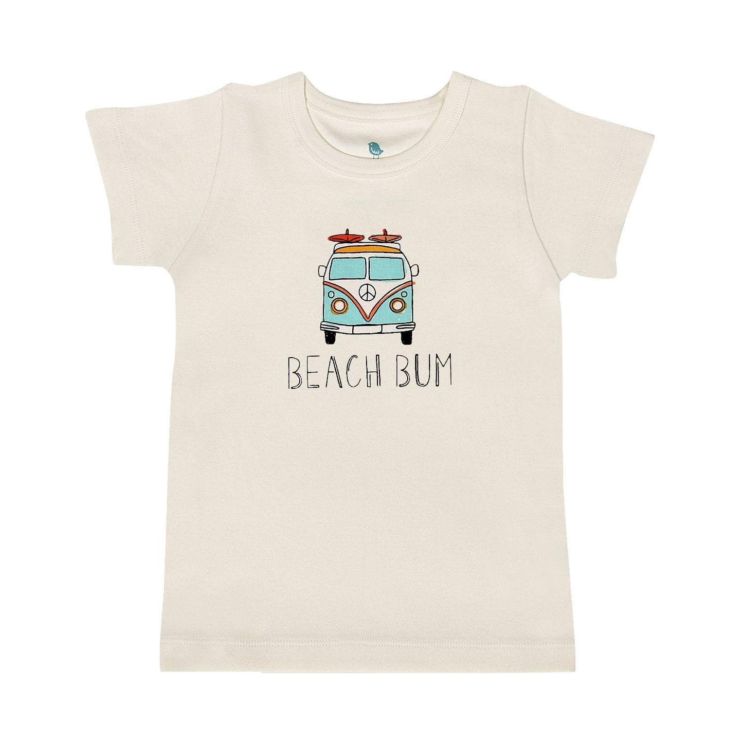 Beach Bum Graphic Tee by Finn + Emma - Front View - Organic Cotton Toddler Tee