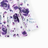 Sweet Big Flower Flutter Sleeve Set by PatPat - Styled View
