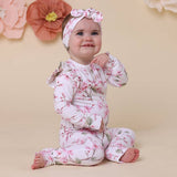 Cherry Blossom Organic Growsuit - Flat Lay